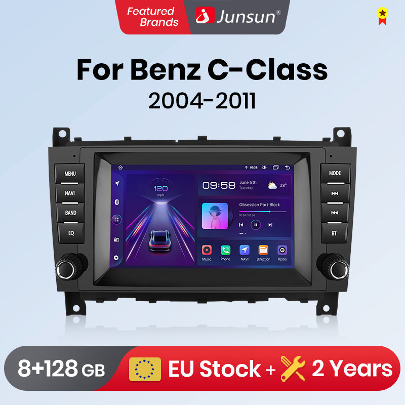 Junsun AI Android 13 CarPlay Auto Car Radio for Mercedes Benz C