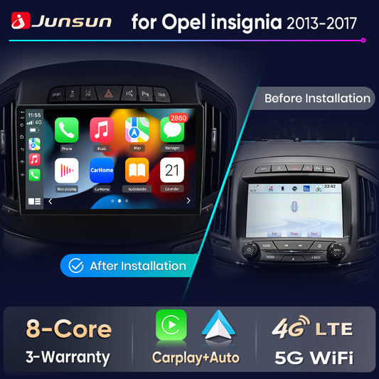Junsun Wireless CarPlay Car Radio For Opel Insignia 2013 - 2017 Android Multimedia
