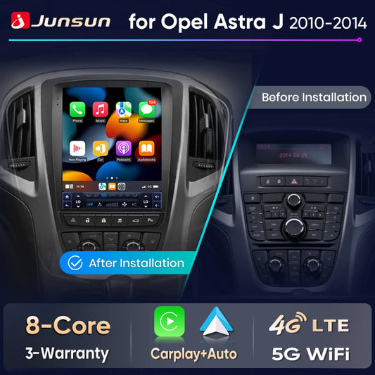 Junsun Wireless CarPlay Car Radio For Opel Astra J Vauxhall Buick Verano 2009-2013 Android Multimedia
