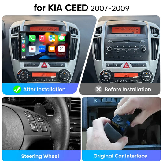 Junsun eSIM Android 14 Wireless CarPlay Android Radio For KIA CEED 2007 2008 2009 Autoradio Stereo auto accessories