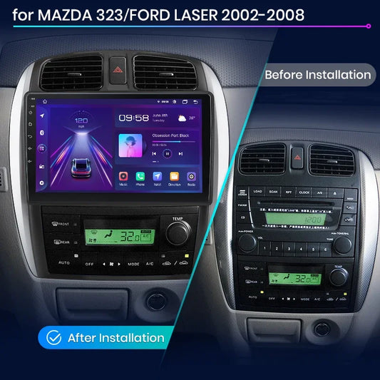 Radio Junsun CarPlay inalámbrica Android Auto para MAZDA 323, HAIMA, FREEMA, FORD LASER 2002-2008, sistemas inteligentes para coche, RDS, Bluetooth, WiFi