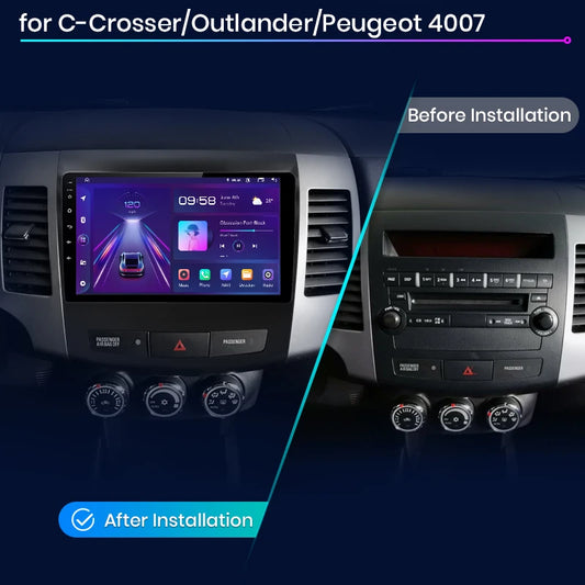 Radio Junsun V1pro 2 DIN Android Auto para Mitsubishi Outlander XL 2 2005-2011 Citroën C-Crosser con Carplay y reproductor multimedia para coche.
