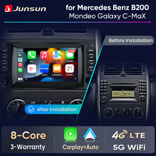 Junsun Wireless CarPlay Car Radio For Mercedes Benz B200 Class Sprinter W906 Viano Vito W639 Android Multimedia