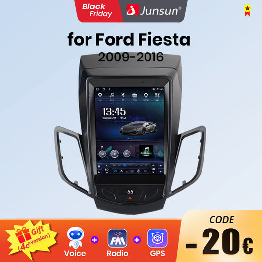 Junsun Bezprzewodowe CarPlay Radio Multimedialne Dla Forda Fiesta MK7 2009-2016 Android Auto GPS Autoradio Inteligentne Systemy Samochodowe
