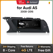 Radio Junsun con CarPlay inalámbrico y Android para coche Audi A5 (2009, 2010, 2011, 2012-2016), 8 núcleos, 4G, WiFi, Bluetooth, GPS, pantalla táctil 