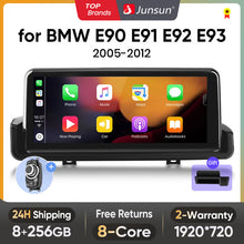 Radio Junsun AI Voice 2 DIN Android para BMW E90, E91, E92, E93 (2005-2012), Carplay 4G, GPS, multimedia, 2 DIN