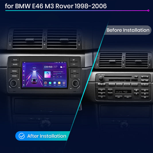 Junsun AI voice 4G LTE wireless CarPlay Android Auto Radio For BMW E46 M3 318/320/325/330/335 Car Intelligent Systems Multimedia player Stereo RDS BT 2 din autoradio GPS Navi screen