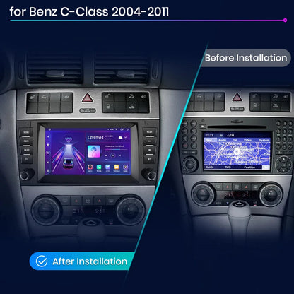 Junsun AI voice 4G LTE wireless CarPlay Android Auto Radio For Mercedes Benz C-Class W203 W209 C180 W219 2004-2011 Car Intelligent Systems Multimedia player Stereo RDS BT 2 din autoradio GPS Navi screen