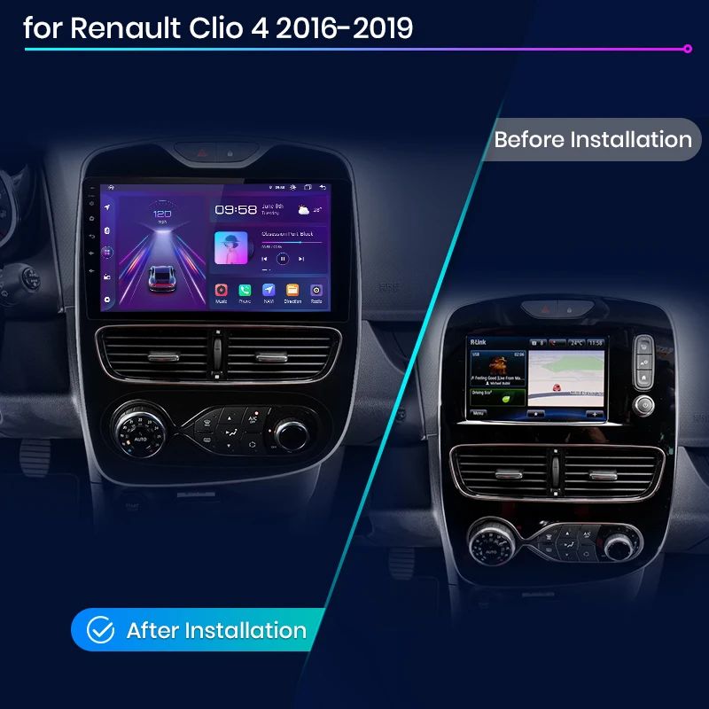 Junsun AI Stimme 2 din Android Auto Radio Für Renault Clio 4 ZOE 2012-2019 Carplay 4G Auto Multimedia GPS 2din autoradio