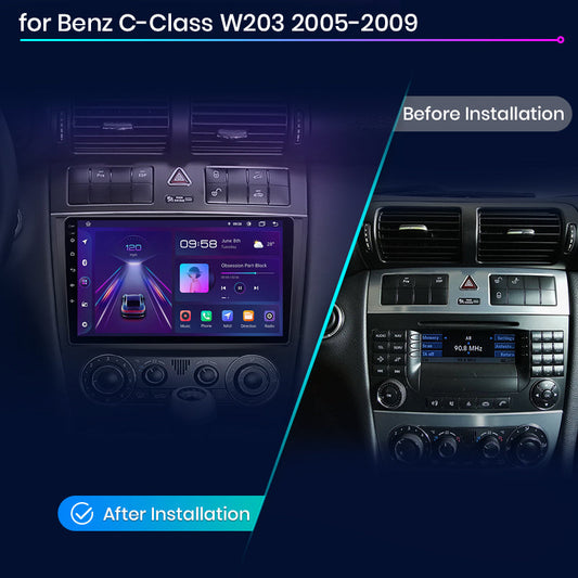 Junsun AI Voice 2 din Android Auto Radio For Benz C-Class W203 2005-2009 Carplay 4G Car Multimedia GPS 2din autoradio