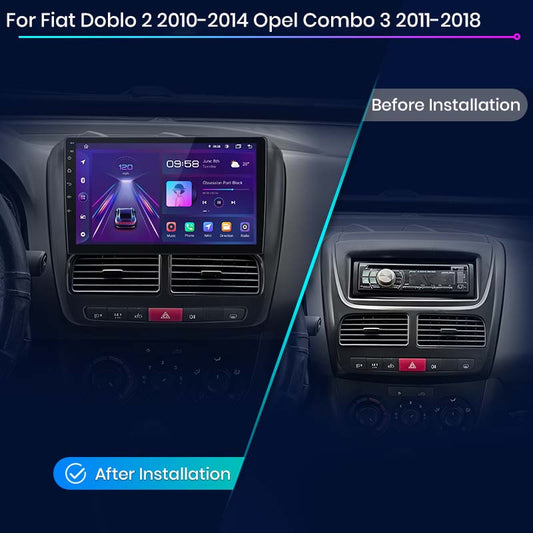 Junsun AI Voice 2 din Android Auto Radio For Fiat Doblo 2 2010-2014 Opel Combo 3 2011-2018 Carplay 4G Car Multimedia GPS 2din autoradio