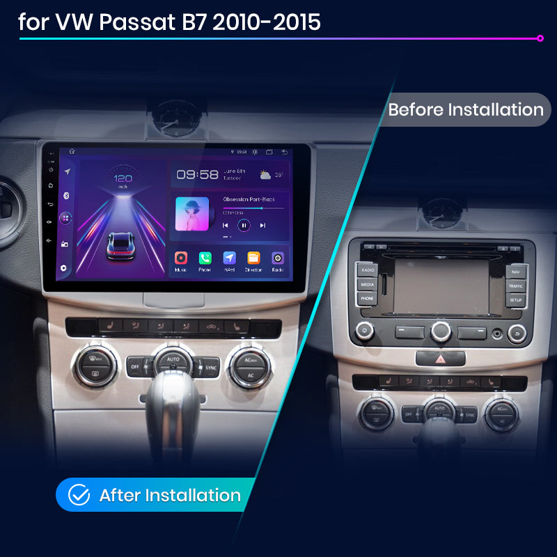 Junsun AI Voice 2 din Android Auto Radio para Volkswagen VW Passat B6 B7 CC 2010-2015 Carplay 4G coche Multimedia GPS 2din autoradio