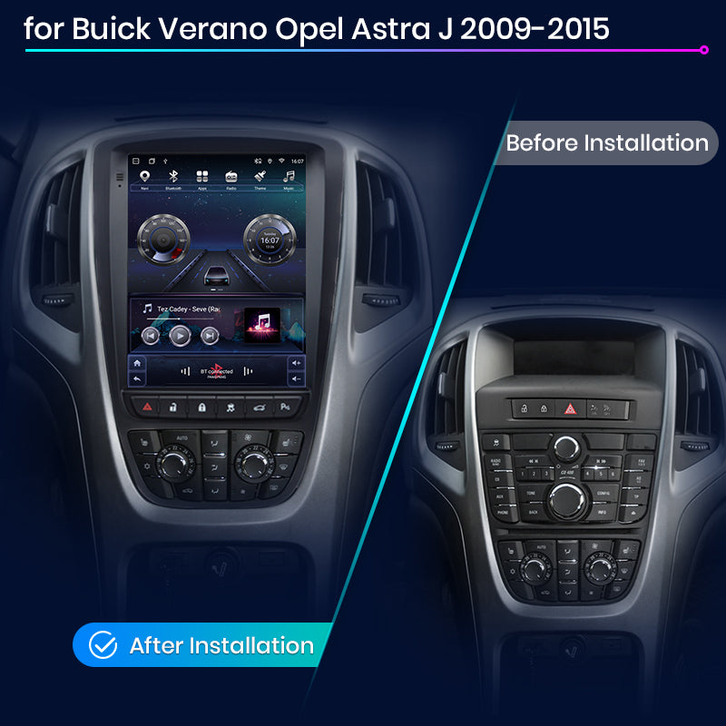 Junsun Tesla Style Android Auto Drahtloses Carplay Autoradio Multimedia für Opel Astra J Vauxhall Buick Verano 2009-2013 kein 2Din