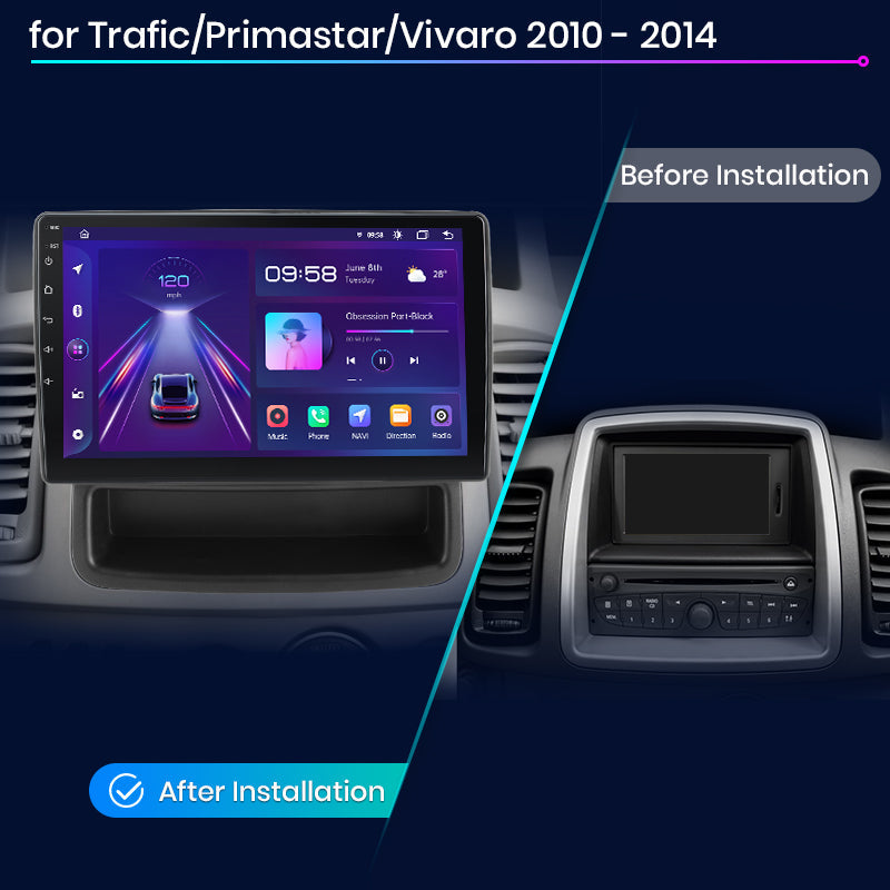 Junsun AI Voice 2 din Android Auto Radio For Renault Trafic Nissan Primastar Opel Vivaro 2010 - 2014 Carplay 4G Car Multimedia GPS 2din autoradio