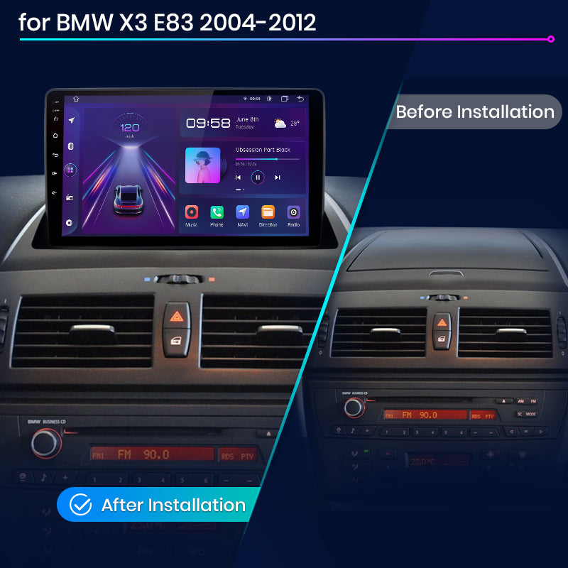 Junsun AI Voice 2 din Android Auto Radio For BMW X3 E83 2003 - 2011 Carplay 4G Car Multimedia GPS 2din autoradio