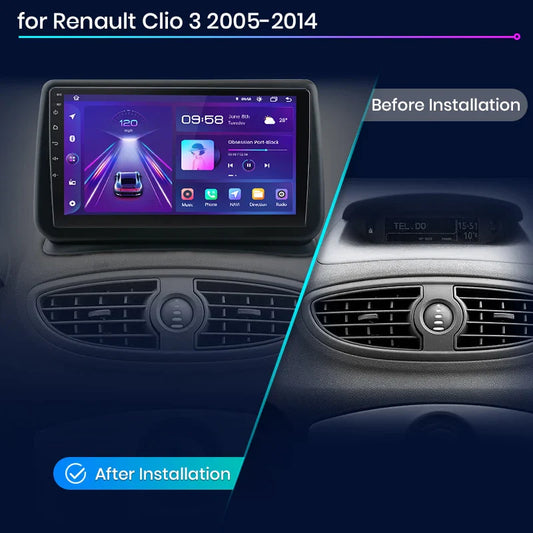 Junsun AI Stimme 2 din Android Auto Radio Für Renault Clio 3 2005 2006-2014 Carplay 4G Auto Multimedia GPS 2din autoradio