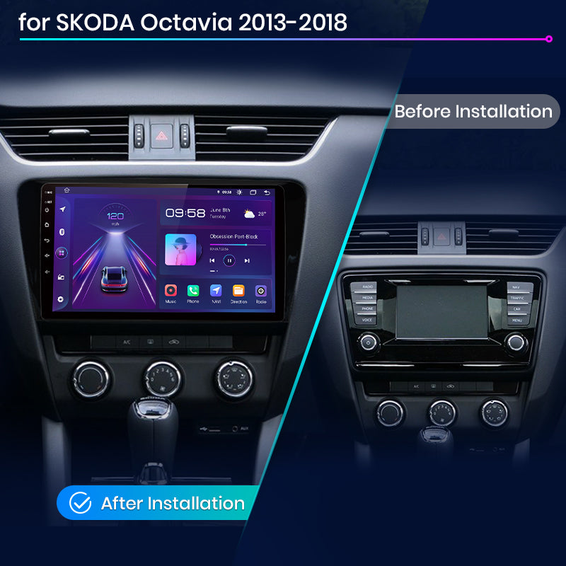 Junsun V2 PLus 8+256GB Car intelligent systems For SKODA Octavia 3 A7 2013-2018 Carplay 4G Car Multimedia GPS 2din autoradio