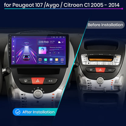 Junsun AI Stimme 2 din Android Auto Radio Für Peugeot 107 Toyota Aygo Citroen C1 2005 - 2014Carplay 4G Auto Multimedia GPS 2din autoradio