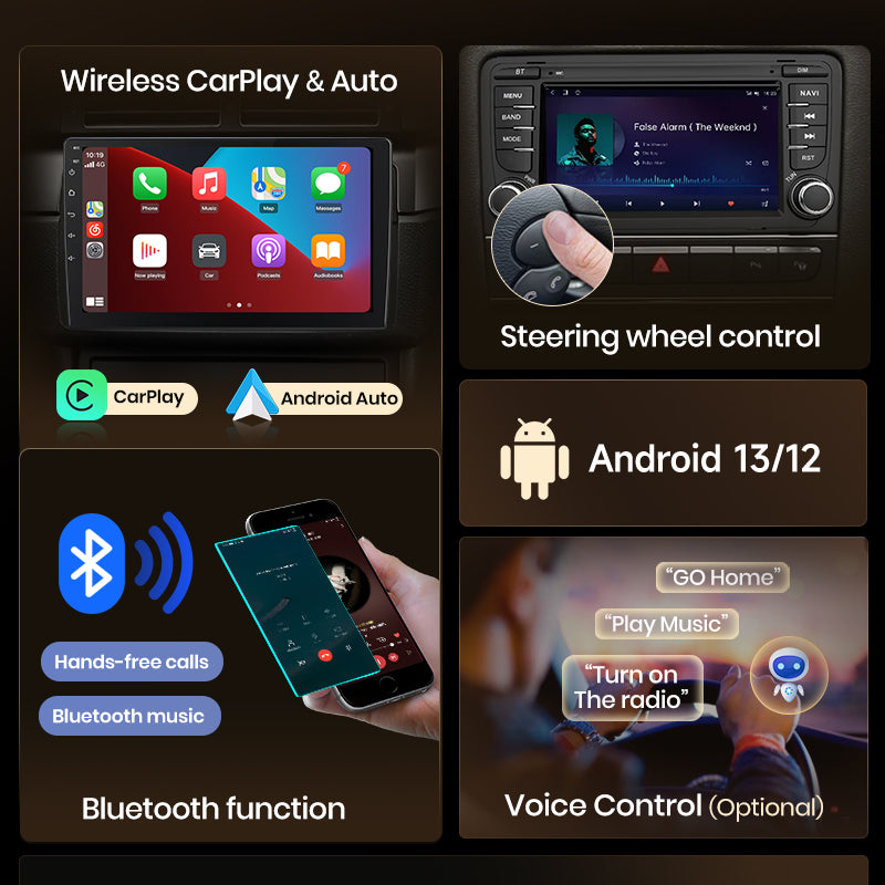 Junsun AI voice 4G LTE wireless CarPlay Android Auto Radio For Fiat Grande Punto 2005-2012 Car Intelligent Systems Multimedia player Stereo RDS BT 2 din autoradio GPS Navi screen