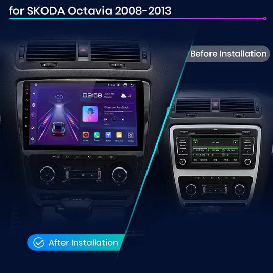 Junsun AI Voice 2 din Android Auto Radio For Skoda Octavia 2 A5 2008-2013 Carplay 4G Car Multimedia GPS 2din autoradio