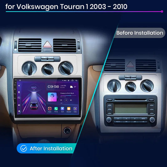 Junsun AI Voice 2 din Android Auto Radio For Volkswagen Touran 1 2003 - 2010  Carplay 4G Car Multimedia GPS 2din autoradio