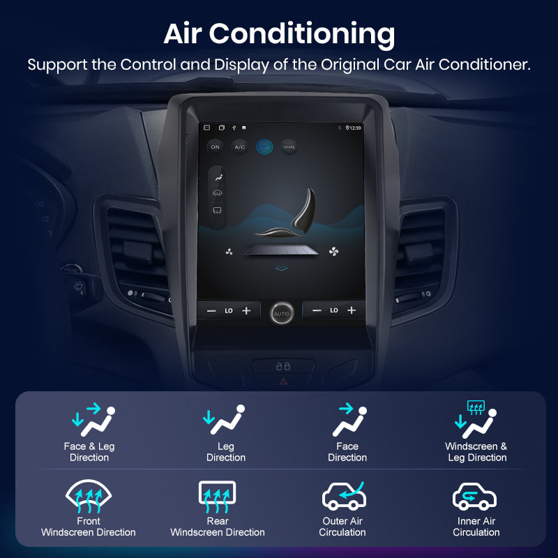 Junsun Wireless CarPlay Radio Multimedia For Ford Fiesta MK7 2009-2016 Android Auto GPS autoradio Car Intelligent Systems