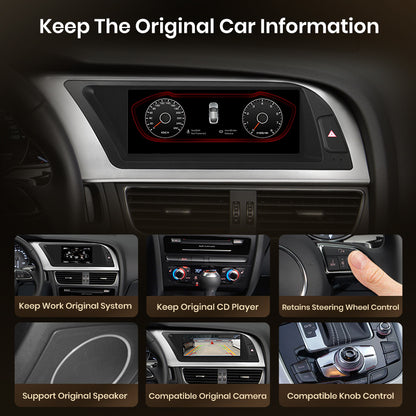 Junsun Bezprzewodowe CarPlay Android Auto Radio Samochodowe Dla Audi A5 2009 2010 2011 2012-2016 8 rdzeni 4G WiFi BT GPS Ekran Dotykowy Autoradio