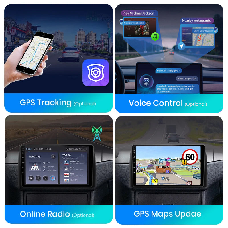 Junsun AI voice 4G LTE wireless CarPlay Android Auto Radio For BMW E46 M3 318/320/325/330/335 Car Intelligent Systems Multimedia player Stereo RDS BT 2 din autoradio GPS Navi screen