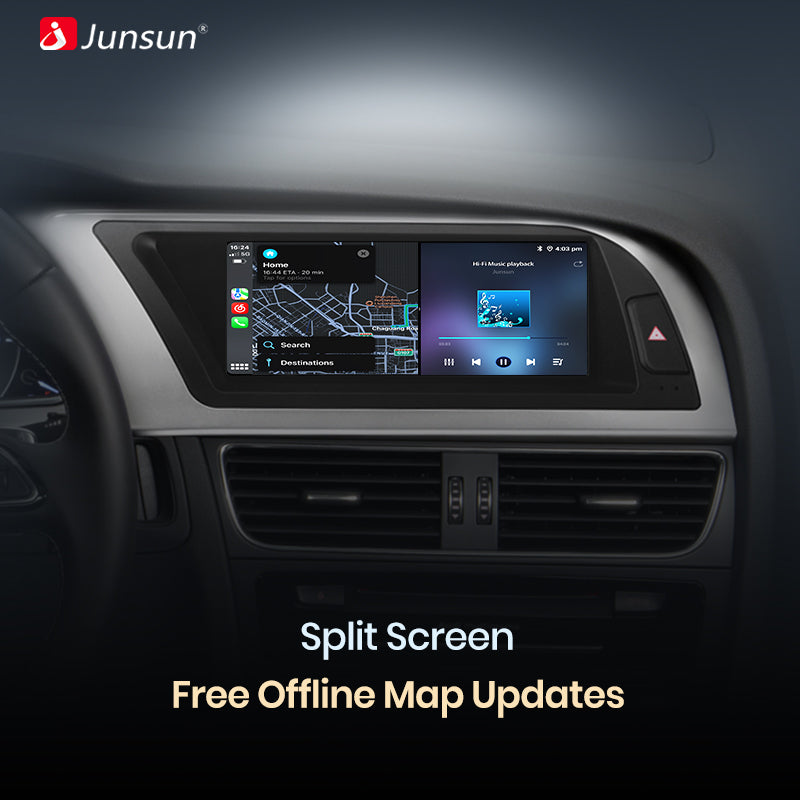 Junsun Bezprzewodowe CarPlay Android Auto Radio Samochodowe Dla Audi A5 2009 2010 2011 2012-2016 8 rdzeni 4G WiFi BT GPS Ekran Dotykowy Autoradio