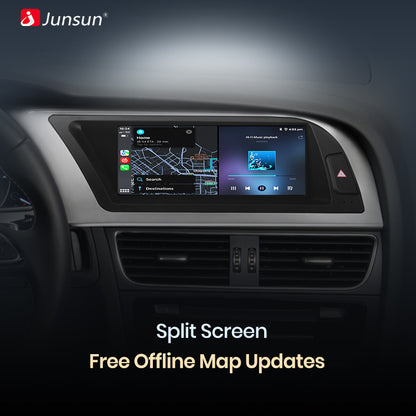 Junsun Bezprzewodowe CarPlay Android Auto Radio Samochodowe Dla Audi A5 2009 2010 2011 2012-2016 8 rdzeni 4G WiFi BT GPS Ekran Dotykowy Autoradio