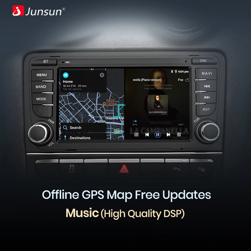 Junsun AI voice 4G LTE wireless CarPlay Android Auto Radio For Mercedes Benz C-Class W203 W209 C180 W219 2004-2011 Car Intelligent Systems Multimedia player Stereo RDS BT 2 din autoradio GPS Navi screen