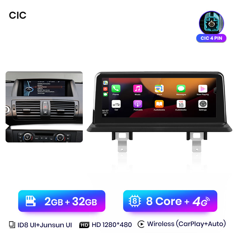 Junsun AI Voice Wireless CarPlay Car Radio Multimedia For BMW E81 E82 E87 E88 2005-2012 DSP GPS 8 Core GPS Autoradio