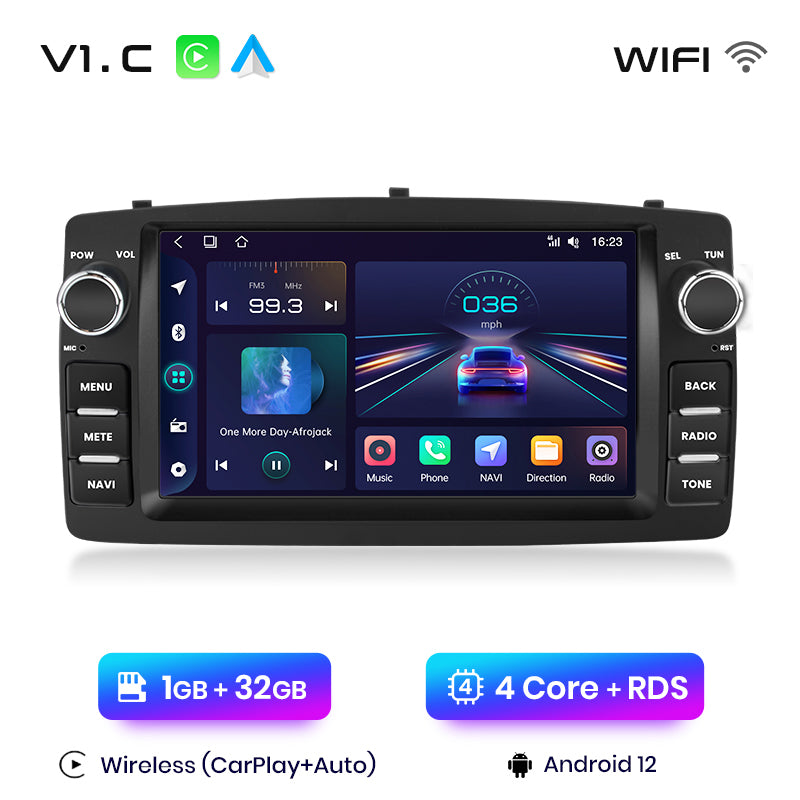 Junsun AI voice 4G LTE bezprzewodowe CarPlay Android Auto Radio do Toyoty Corolla E120 2000-2006 i BYD F3 2003-2020 Inteligentne systemy samochodowe Odtwarzacz multimedialny Stereo RDS BT 2 din autoradio GPS Navi ekran
