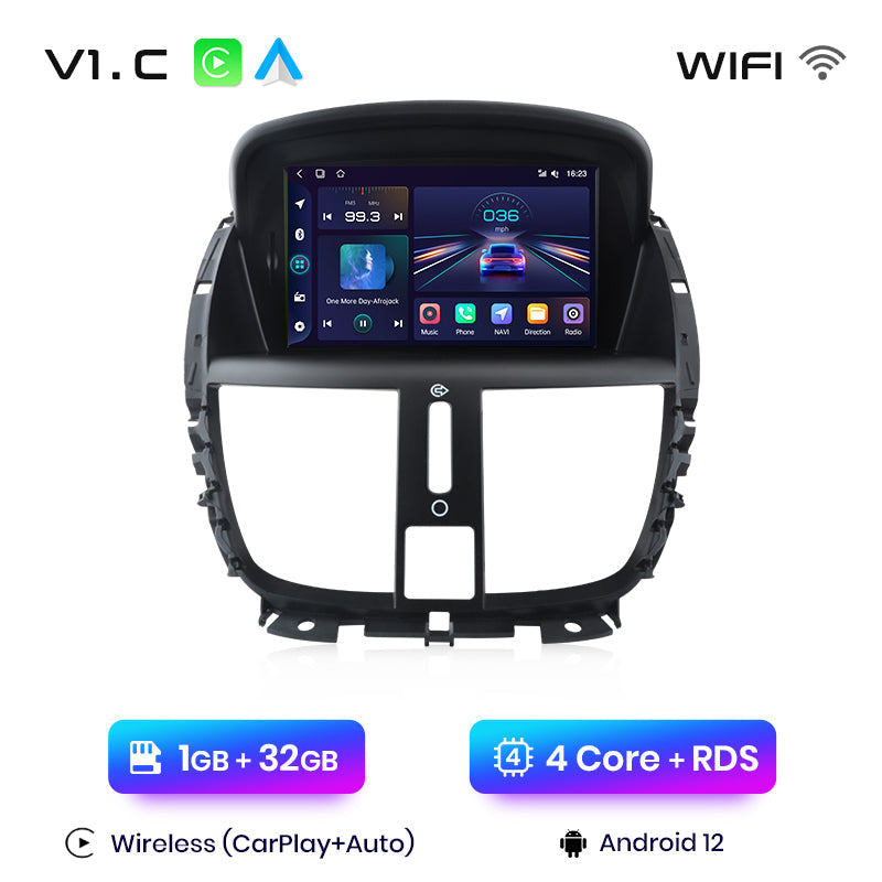 Junsun AI voice 4G LTE wireless CarPlay Android Auto Radio For  Peugeot 207 207CC 2006 - 2015 Car Intelligent Systems Multimedia player Stereo RDS BT 2 din autoradio GPS Navi screen