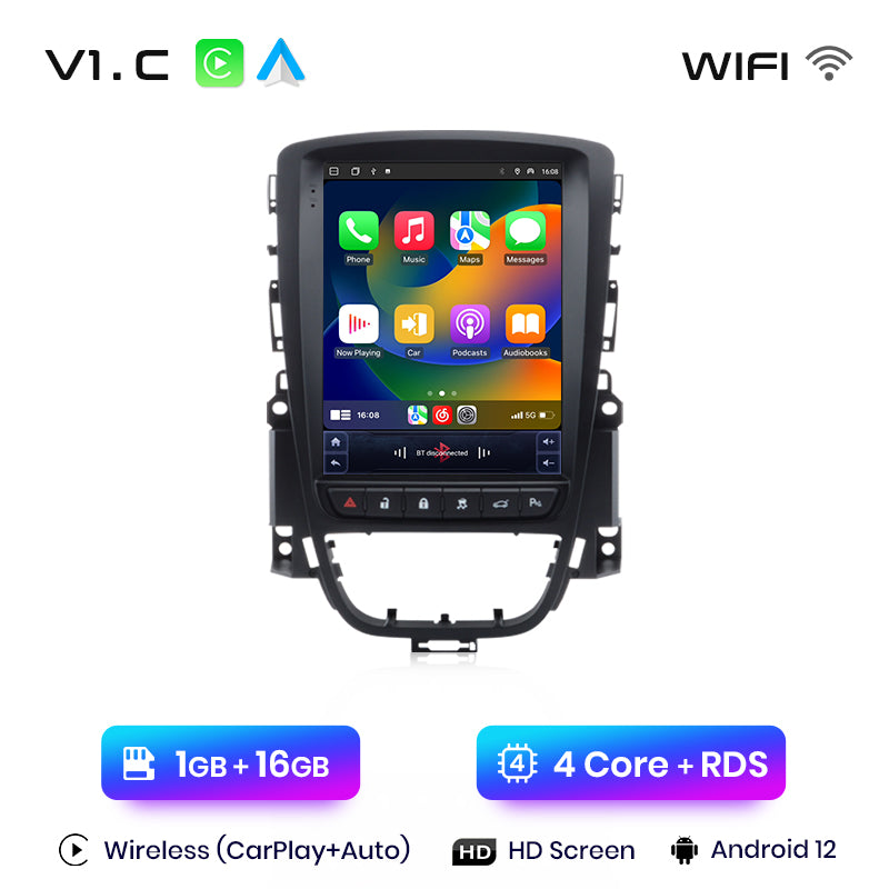 Junsun Tesla Style Android Auto Drahtloses Carplay Autoradio Multimedia für Opel Astra J Vauxhall Buick Verano 2009-2013 kein 2Din