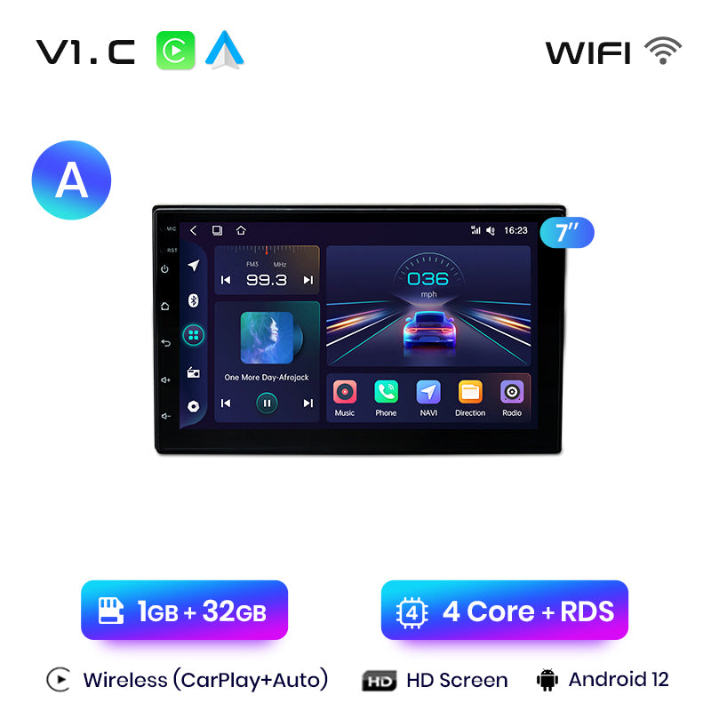 Junsun 7" 9" 10.1" Uniwersalne Radio CarPlay Android Auto dla VW Volkswagen Fiat Renault Nissan Hyundai 4G Car Multimedia autoradio