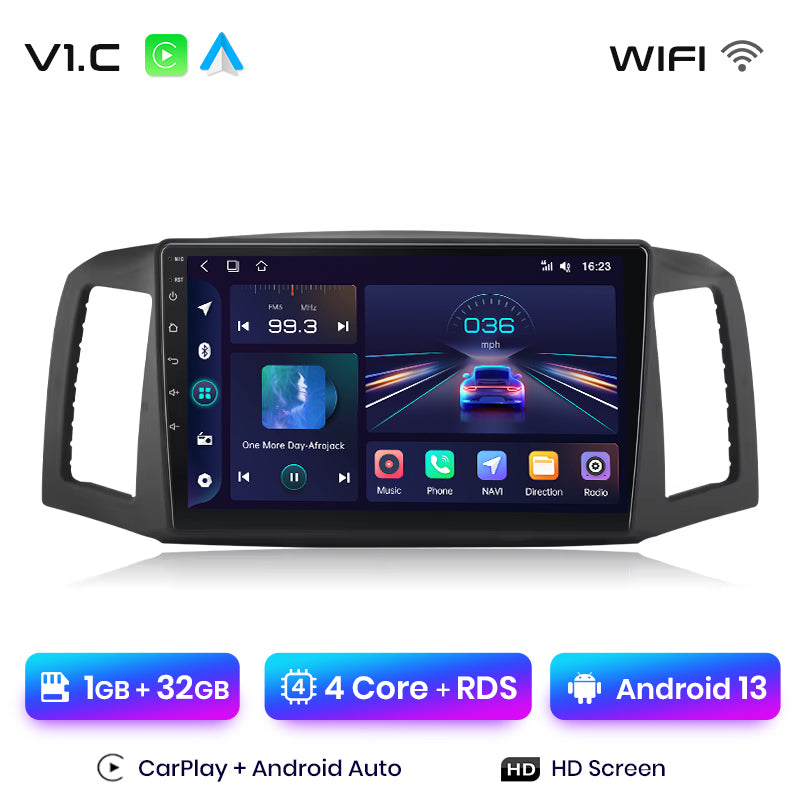 Radio Junsun AI Voice 2 DIN Android para Jeep Grand Cherokee 2004, 2005, 2006, 2007, Carplay 4G, GPS, multimedia, 2 DIN