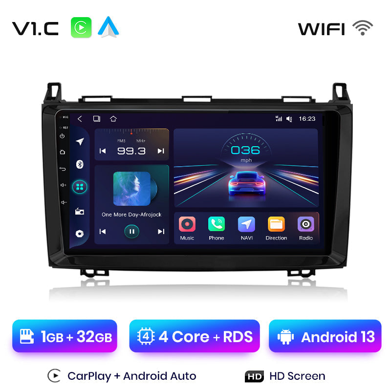 Junsun AI Voice 2 din Android Auto Radio For Mercedes Benz W169 W245 B200 W906 Sprinter W639 Vito Carplay 4G Car Multimedia GPS 2din autoradio