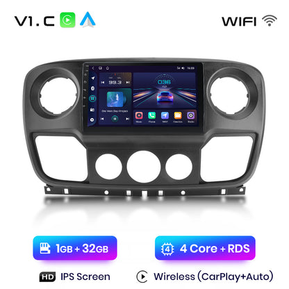 Junsun AI Voice 2 din Android Auto Radio For Renault Master Nissan NV400 Opel Movano 2010 - 2021 Carplay 4G Car Multimedia GPS 2din autoradio