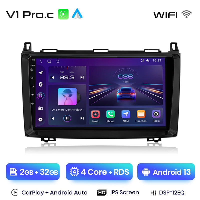 Junsun AI Voice 2 din Android Auto Radio For Mercedes Benz W169 W245 B200 W906 Sprinter W639 Vito Carplay 4G Car Multimedia GPS 2din autoradio