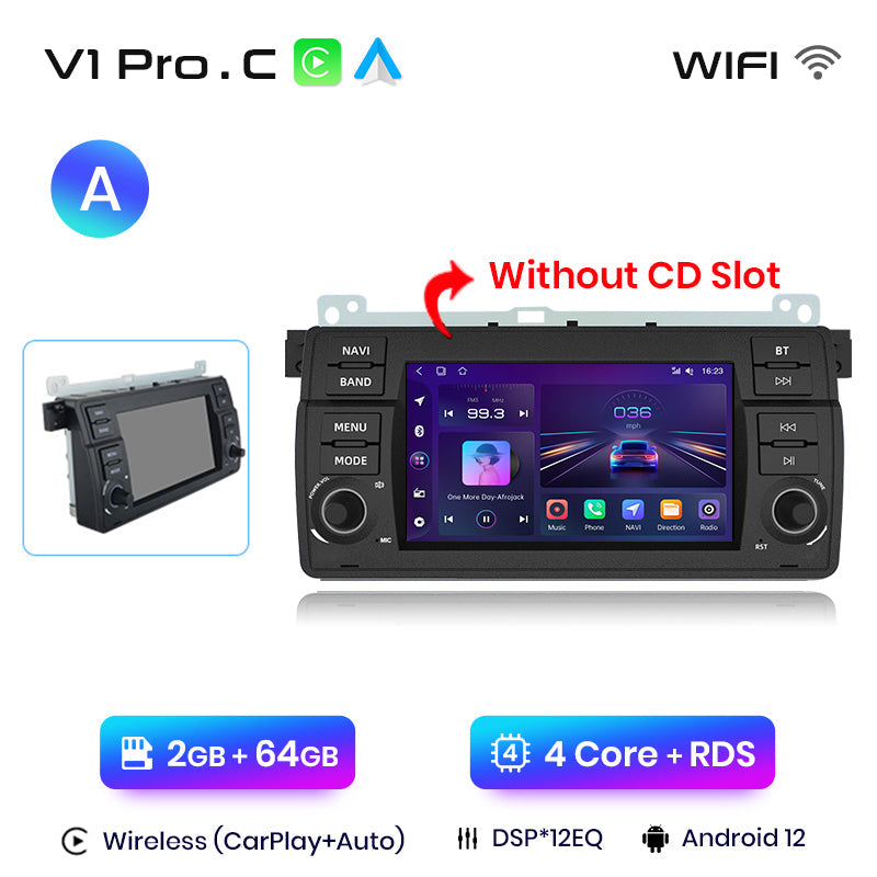 Junsun AI voice 4G LTE wireless CarPlay Android Auto Radio For BMW E46 M3 318/320/325/330/335 Car Intelligent Systems Multimedia player Stereo RDS BT 2 din autoradio GPS Navi screen