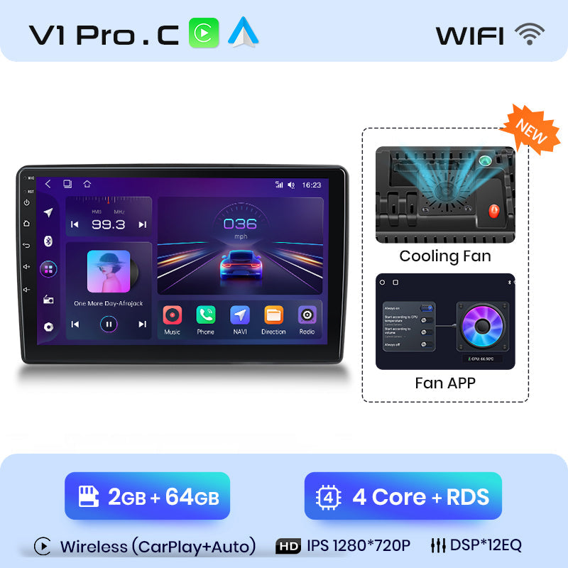 Radio Junsun AI Voice 2 DIN Android para Jeep Grand Cherokee 2004, 2005, 2006, 2007, Carplay 4G, GPS, multimedia, 2 DIN