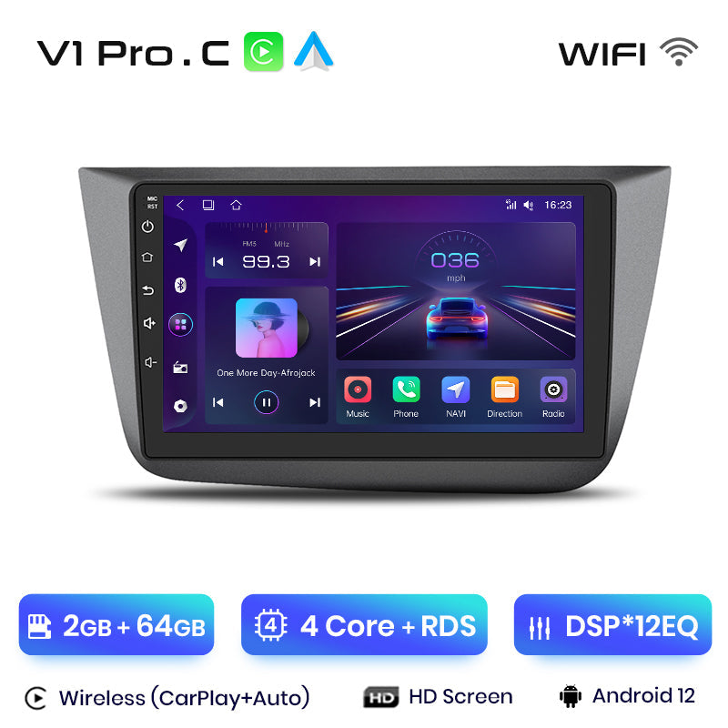 Junsun V1 AI Voice Wireless CarPlay Android Auto Radio For Seat Altea 2004-2015 Toledo 3 4G Car Multimedia GPS 2din autoradio