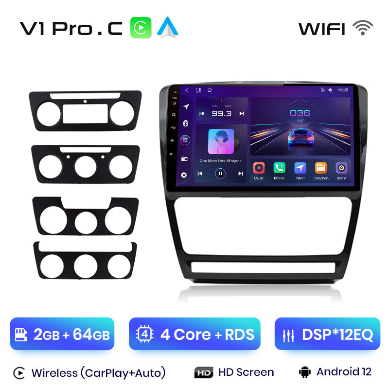 Junsun AI Voice 2 din Android Auto Radio For Skoda Octavia 2 A5 2008-2013 Carplay 4G Car Multimedia GPS 2din autoradio