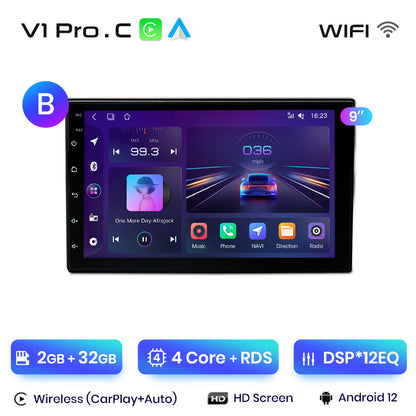 Junsun 7" 9" 10.1" Uniwersalne Radio CarPlay Android Auto dla VW Volkswagen Fiat Renault Nissan Hyundai 4G Car Multimedia autoradio