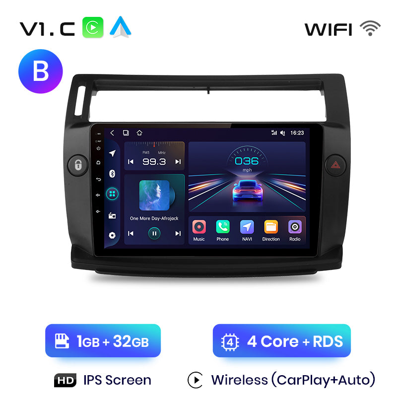 Junsun AI Voice 2 din Android Auto Radio dla Citroen C4 C-Triomphe C-Quatre 2004 - 2009 Carplay 4G Car Multimedia GPS 2din autoradio