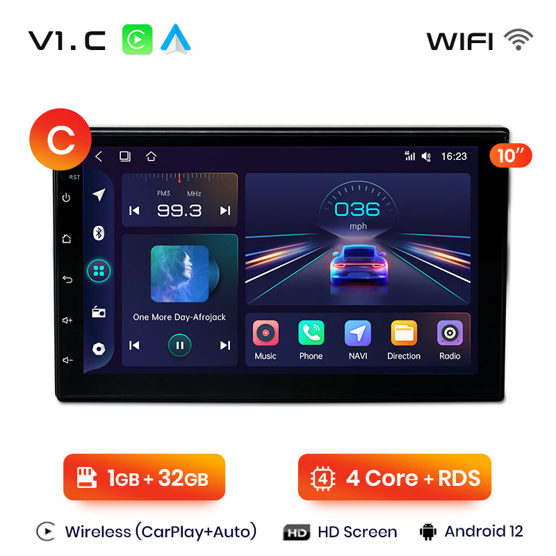 Junsun 7" 9" 10.1" Uniwersalne Radio CarPlay Android Auto dla VW Volkswagen Fiat Renault Nissan Hyundai 4G Car Multimedia autoradio