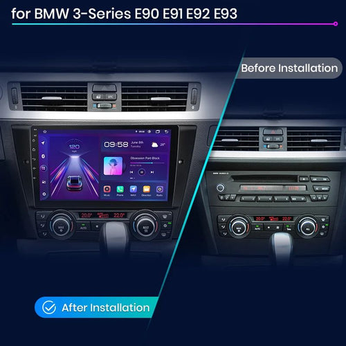 Junsun AI voice 4G LTE wireless CarPlay Android Auto Radio For BMW 3-Series E90 E91 E92 E93 Car Intelligent Systems Multimedia player Stereo RDS BT 2 din autoradio GPS Navi screen - Junsun Official Store