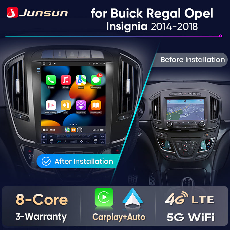 Junsun Wireless CarPlay Car Radio For Buick Regal For Opel Insignia 2014-2018 Android Multimedia