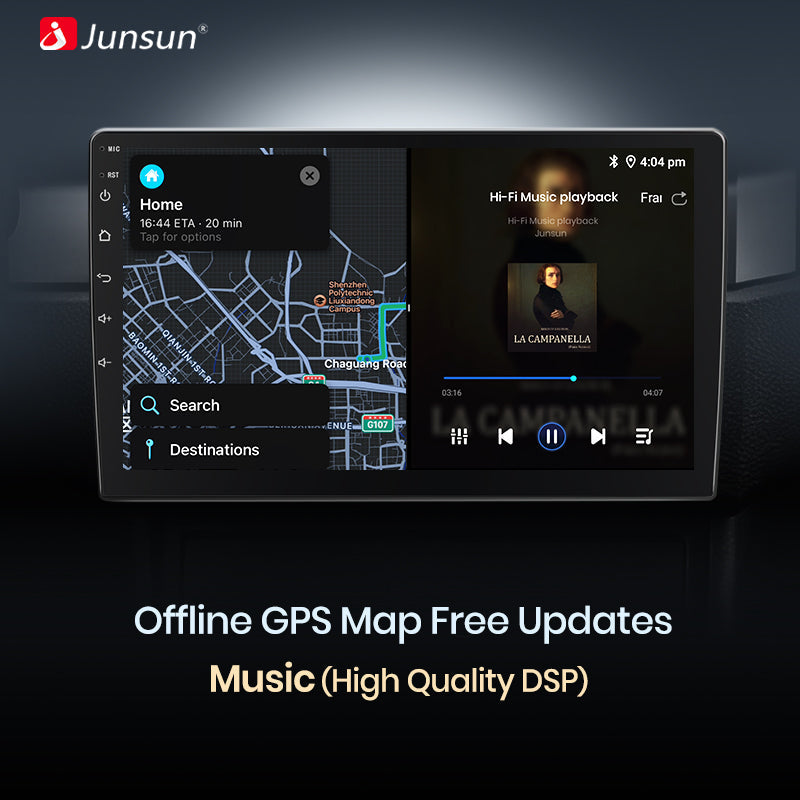 Radio Junsun AI Voice 2 DIN Android para Jeep Grand Cherokee 2004, 2005, 2006, 2007, Carplay 4G, GPS, multimedia, 2 DIN